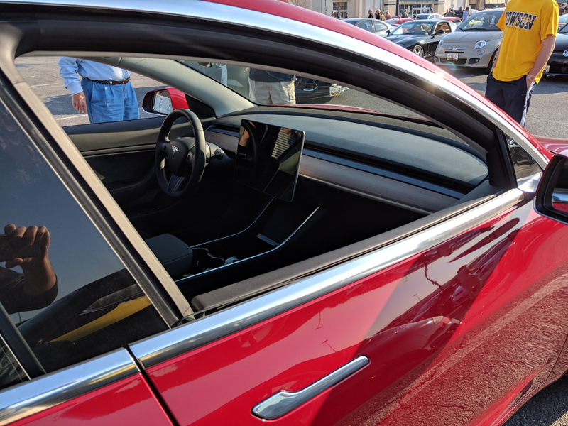 While odd looking on the outside and compromised ergonomically on the inside, the simplicity of the Model 3 interior really is impressive.